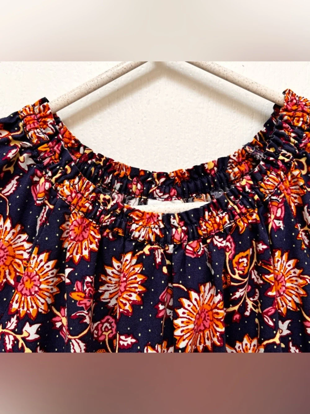Gap Girls Navy Floral Tiered Dress Size 4T